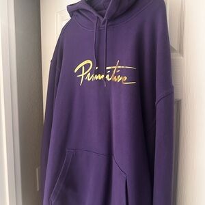 Primitive Violet Hoodie with Gold Logo